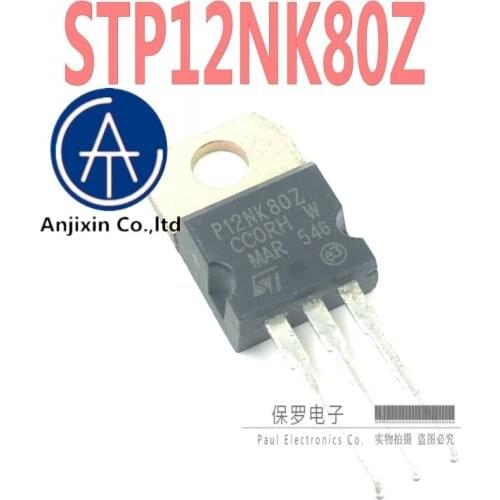 10pcs 100% orginal new real stock MOS field effect tube STP12NK80Z P12NK80Z TO-220