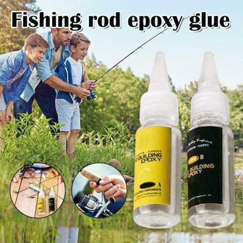 2Pcs Fishing Rod Glue Fishing Rod Epoxy Resin AB Glue Transparent Glue for Twine Fishing Rod Accessories FP8
