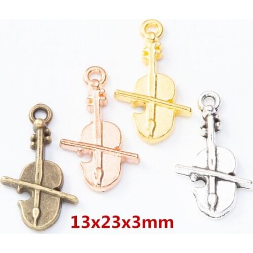 30 pcs Vintage violin zinc alloy charms pendant DIY Bracelet Necklace metal jewelry accessories Making 8235