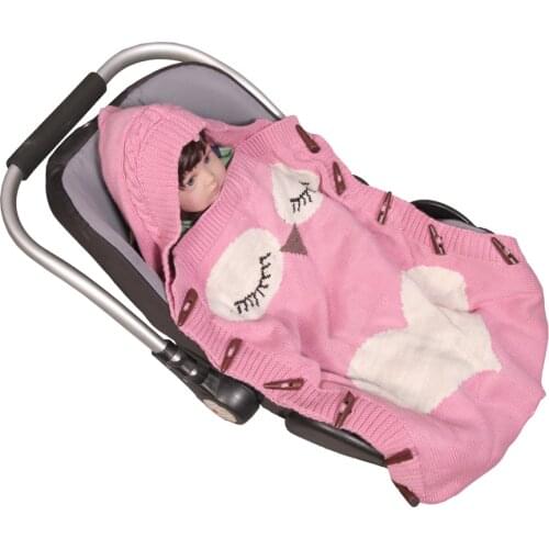 Bebek Kız Battaniye Yenidoğan Örgü Kundak Dört Mevsim Süper Yumuşak ve Sıcak Uyku Tulumu Bebek Arabası Zarf Battaniye