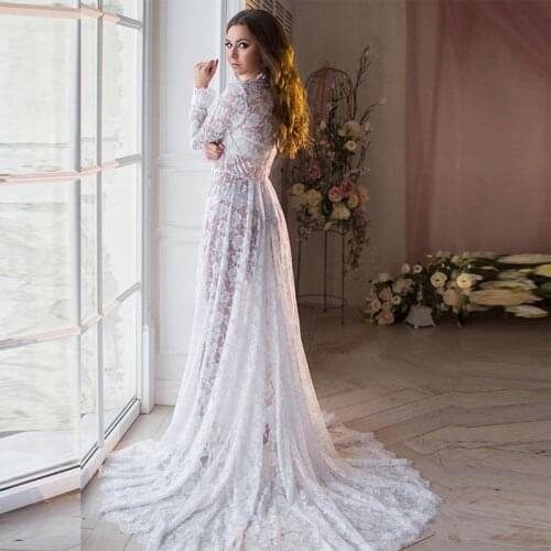 White beach dress long lace dress pregnant dress women pregnant photography props transparent lace dress pregnancy pajamas