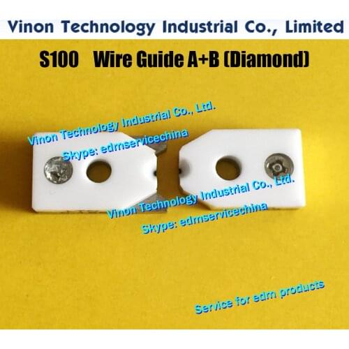 D=0.31mm S100 edm Wire Guide A+B Diamond 3083331, Upper Split Wire Guide AB 0.31mm 0204712 for AQ,A,EPOC series J13108A wire cut