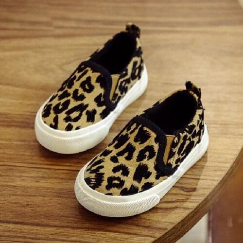 Children Canvas Shoes Girls Sneakers Spring Autumn Breathable Fashion Leopard Kids Sneaker Baby Boys Casual Sports Shoes 1-16+ Y