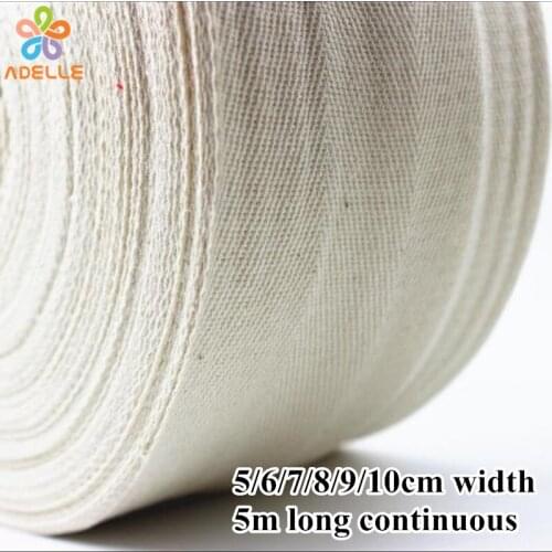 5m long Ultra wide 100% Cotton tape/webbing/ribbon 5/6/7/8/9/10cm Natural Weight lose Leg belly Wrapping Bondage free shipping