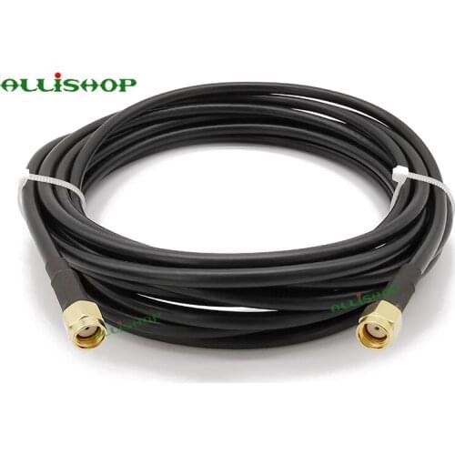 LMR195 RP SMA Male to RP SMA Male Low Loss pigtail feeder line connector for 4G LTE Router Cellular Cell Phone Signal Booster