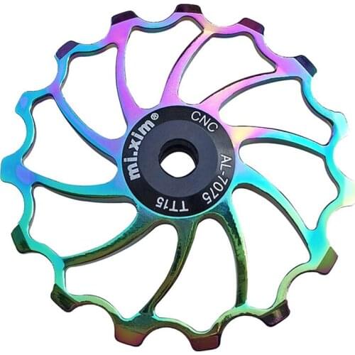 Mi.Xim Bike Derailleur Pulley 15T Aluminum Jockey Wheel Bike Guide Roller for MTB Road Bike Folding Bike