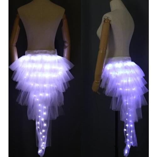 Fashion Dance LED Tutu Skirt Up Neon Fancy Rainbow Mini Tutu Fancy Costume Adult light Skirt TFS Corset Tutu Skirt
