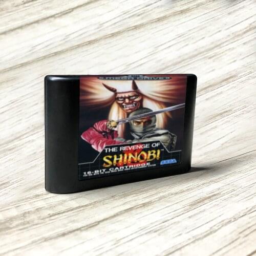 The Revenge of Shinobi - EUR Label Flashkit MD Electroless Gold PCB Card for Sega Genesis Megadrive Video Game Console