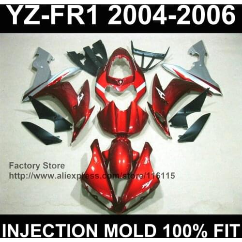 MOTOMARTS ABS plastic fairing kit for YAMAHA fairings YZF R1 2004 2005 2006 yzf r1 04 05 06 Injection glossy red bodywork Full i