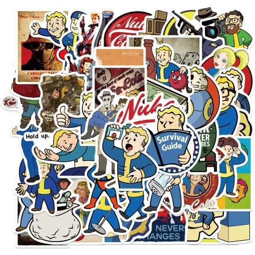 10/50Pcs Game Fallout PVC Waterpoof Graffiti Stickers For Laptop Luggage Motorcycle Phone Skateboard Anime Travel Pegatinas
