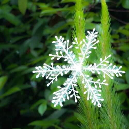 18pcs Christmas Snowflake Party Hanging Pendants Ornaments White Snow Flakes Xmas Tree Winter Festival New Year Home Decoration