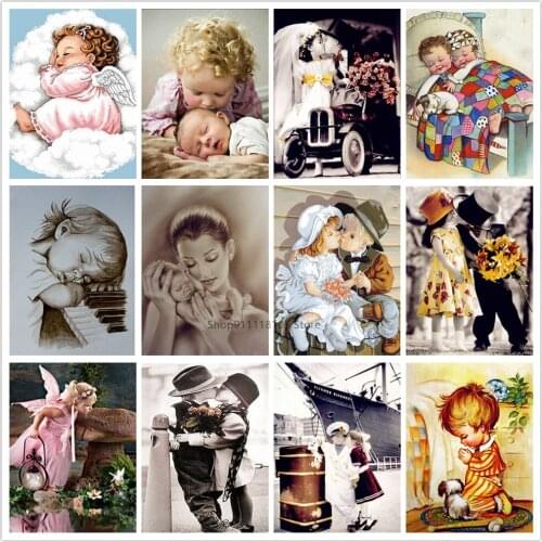 Full Screen Display 5D DIY Square/Round Diamond Painting Baby Diamond Embroidery Diamond Mosaic Children Crafts Artist Home Deco