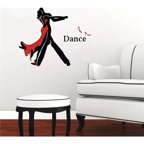 Romantic Couple Dance Wall Sticker Dance Wall Decal Home Decoration For Living Room Bedroom Vinyl Art Mural DW7298