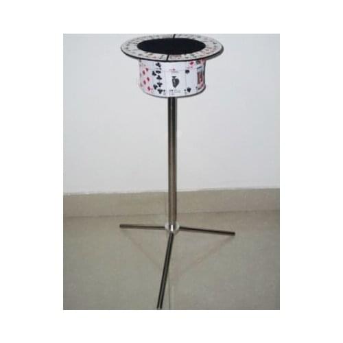 Collapsible Card Top Hat Stand - Side Table Magic Trick Stage Close Up Magia Illusion Gimmick Props for Professional Magicians