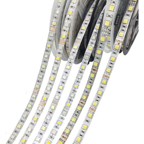 5M 300 LED Strip Light Non Waterproof DC 12V Ribbon Tape Brighter SMD 5050 Warm White/Ice Blue/Red/RGB/RGBW/CCT Double White