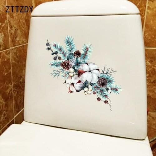 ZTTZDY 22.8×22.5CM Creative Cotton Sticks WC Toilet Stickers Classical Art Home Wall Decoration T6-0270