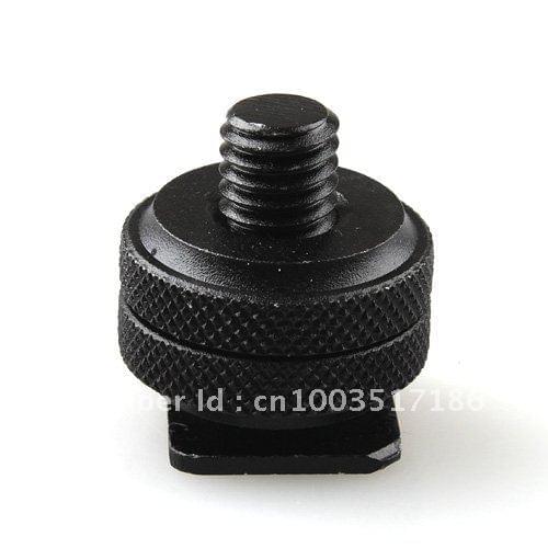 High quality Pro Type 1/4in Tripod Screw to Flash Hot Shoe Mount Adapter For DSLR SLR on Hotshoe Studio Accessory Screw