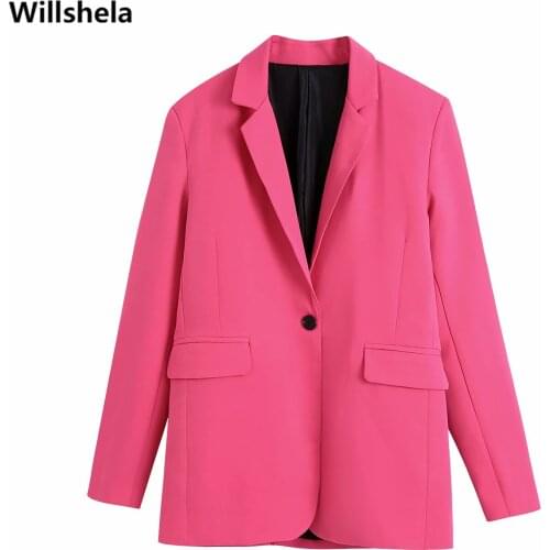 Willshela Elegant Women Blazer Fashion Long Sleeves Casual Chic Office Lady Suit Woman Blazer Suit veste femme