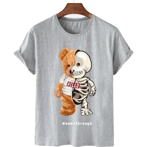 Short Sleeve New 2021 Korean T shirt Women Clothes Cartoon Cotton Casual White Female T-Shirt Summer Tops Black Tee Shirt