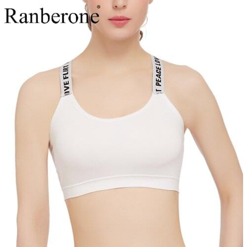 Women Sports Bras Black White Padded Yoga Brassiere Tank Top Female Breathable Push Up Bra Active Wear Five Pce Sold Together