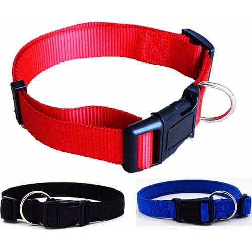 1.0/2.5cm Nylon Webbing Dog Collar Heavy Duty Clip Buckle Pet Collar for Small Medium Dogs Chihuahua Dog