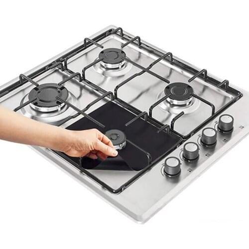4pcs Reusable Gas Stove Protector Cooker Cover Liner Clean Mat Pad Kitchen Gas Stove Stovetop Protector Kitchen Accessories