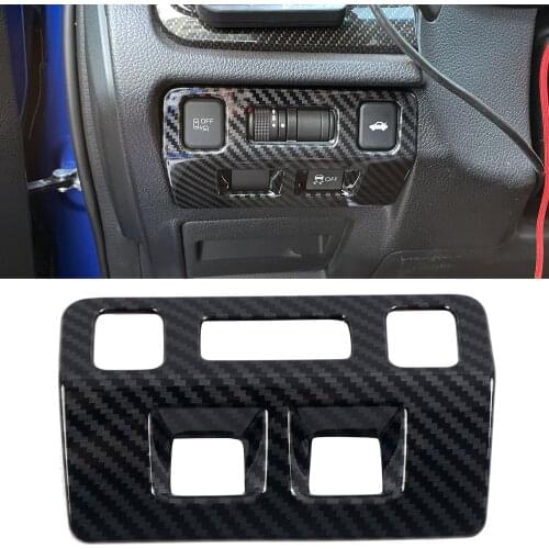 For Subaru WRX / WRX STI 2015-2019 Accessories ABS Carbon Fiber Interior Head Light Lamp Switch Adjust Cover Trim Car Styling