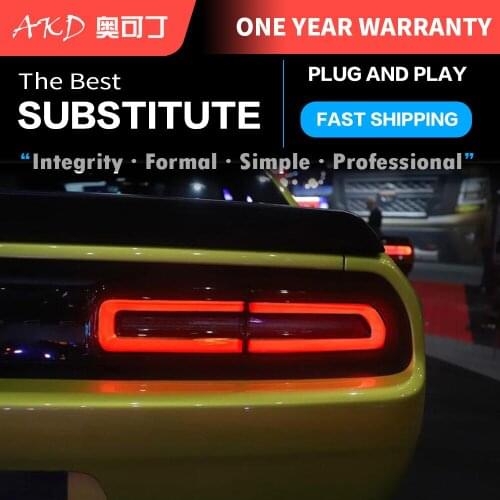 Car Tail Lights Automotive Parts For Dodge Challenger 2008-2014 Taillights Rear Lamp LED Signal Reversing Parking FACELIFT