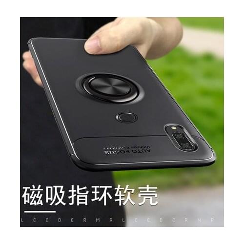 For Huawei Y9 2019 Case Luxury Soft Silicone With Stand Ring Shockproof Protect Back Cover case for huawei y9 2019 phone shell