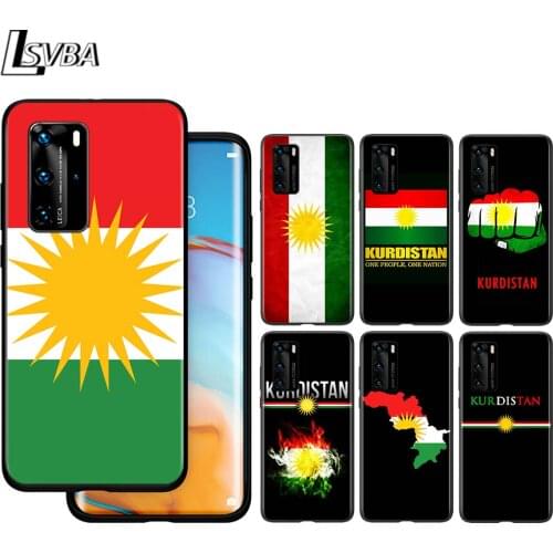 Kurdistan Flag For Huawei P40 P30 P20 P10 Pro Lite E Plus 4G 5G P9 P8 Lite P Smart Z S Plus Soft Black Phone Case