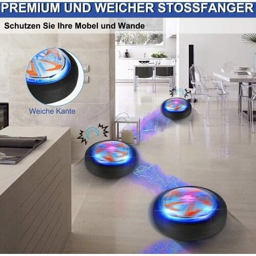 Kids Levitate Suspending Soccer Ball Air Cushion Floating Foam Football with LED Light Gliding Toys Soccer Toys Kids Gifts