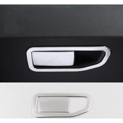 For Peugeot 3008 GT 5008 2017 2018-2021 Accessories Stainless steel LHD Car copilot glove Box handle bowl Cover Trim 2pcs