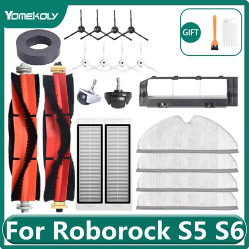 For Roborock S6 MAXV S6 PURE S6 S5 MAX S5 S4 E4 E35 E2 Xiaomi Mijia 1/1S Robot Vacuum Cleaner All Replace Parts Accessories Kits