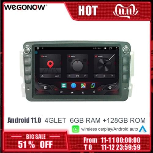 DSP IPS Android 10.0 8 Core 4GB RAM 128GB Car DVD Player GPS Map WIFI Radio For Benz Vaneo Vito Viano W203 W168 A170 W209 W163