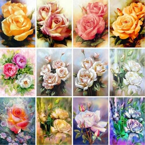 EverShine Diamond Painting Full Square Flowers Diamond Embroidery Peony Rhinestones Art Cross Stitch Diamond Art Hobby Gift