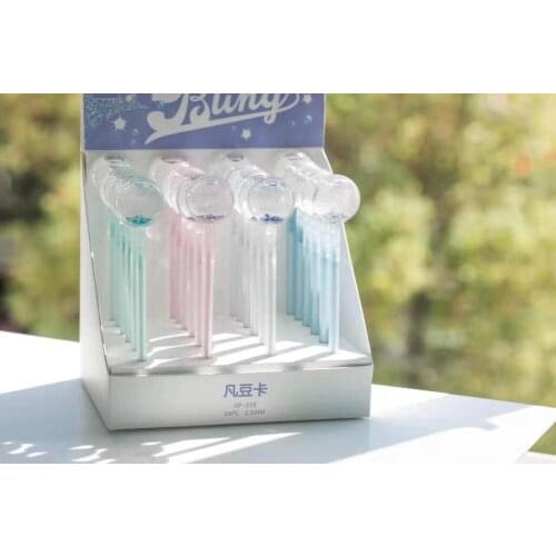 Blingbling Oil Quicksand Lollipop Gelpen Kawaii Pearl Gold Powder Students Creative Stationery Liquid Flow Quick-Drying Gel Pen