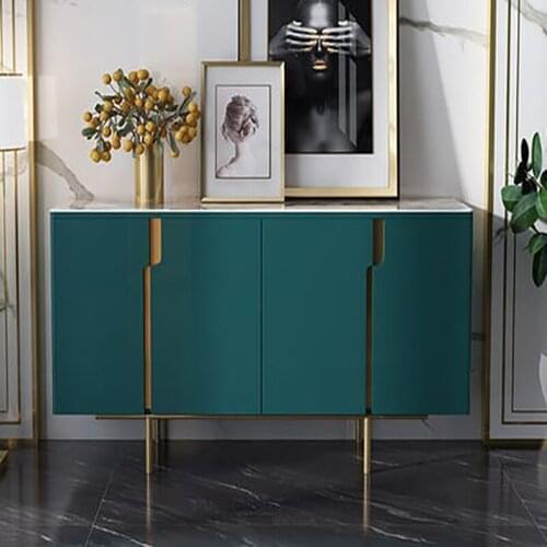 Italian light luxury imported rock board dining side cabinet cupboard entrance hall cabinet large capacity storage cabinet