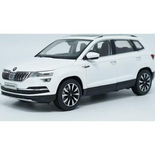 1:18 Diecast Model for Skoda KAROQ Sportline 2018 White SUV Alloy Toy Car Miniature Collection
