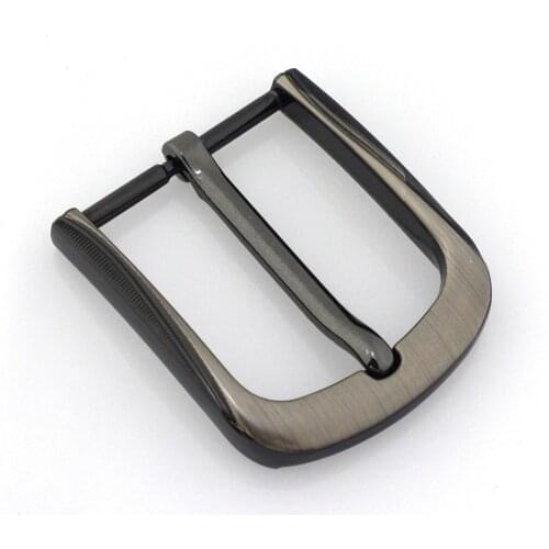 1pcs Metal 40mm Brushed Belt Buckle Middle Center Half Bar Buckle Leather Belt Bridle Halter Harness Fit for 37mm-39mm belt