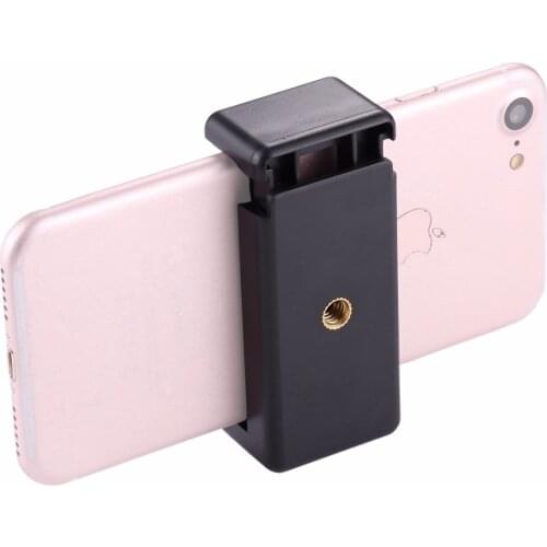 Mini Phone holder Selfie Sticks Tripod Mount Phone Clamp with 1/4 inch Screw Hole for iPhone, Samsung, HTC, Sony, LG SmartPhones