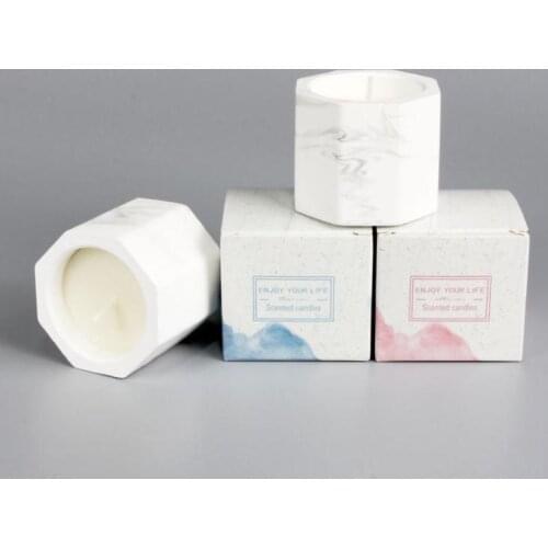 Marble Plaster Scented Candle Freesia Blackberry Laurel Scented Candle Christmas Valentine Day Wedding Gift SN3510