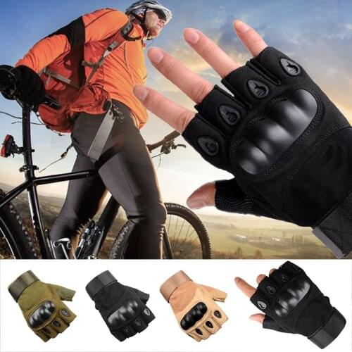 Fingerless Gloves Bicycle Equipment Cycling Gloves Motorcycle Gloves Mountain Riding Gloves Carbon Fiber Shell Safety Protection