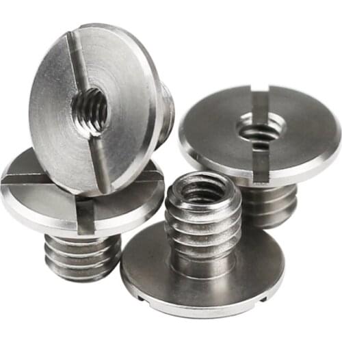 Adapter Screw Inch 3/8 to 1/4 Stainless Steel Converter Nut With Double Holes For Mounting Big Head Phillips Or Slotted