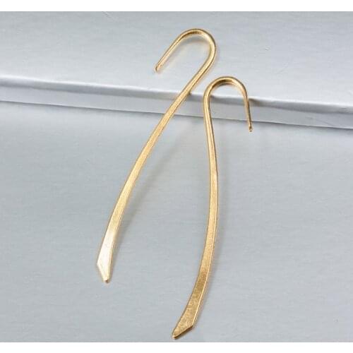 RAINXTAR Fashion Alloy Vintage Bookmark Pendant Charms Metal Mark Charms 14*84mm 50pcs BC007