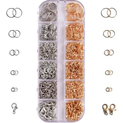 Handmade Diy Zinc Alloy Lobster Buckle Flat Ring Combination Jewelry Set Accessory Bag