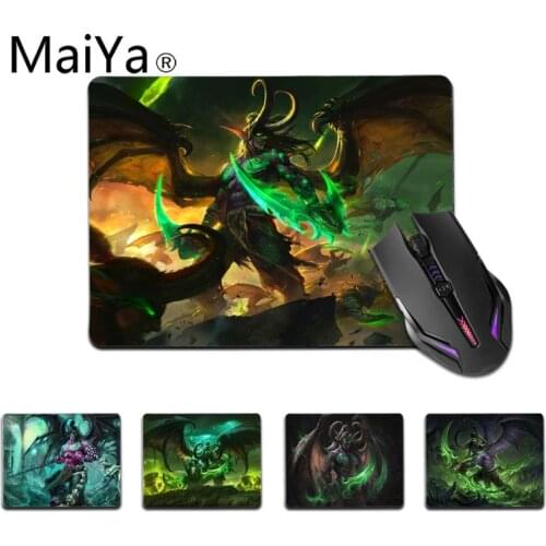 Maiya World of Warcraft Illidan Rubber Mouse Durable Desktop Mousepad Smooth Writing Pad Desktops Mate gaming mouse pad