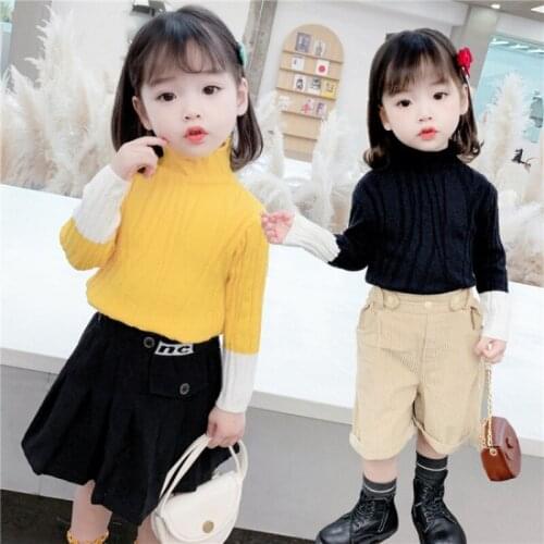 Girl Sweater Kids Baby Toddler Tops 2021 Classic Thicken Warm Winter Autumn Wool Knitting Cashmere Christmas Children Clothing