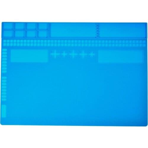Heat-Resistant Insulation Silicone Soldering Pad Desk Mat Maintenance Platform for Bga Soldering Repair Station Tools 35x25Cm CN
