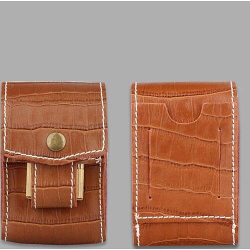 Holds 20 Cigarettes Genuine Leather Waist hanging Cigarette Case Individuality Portable Cigarette Accessories