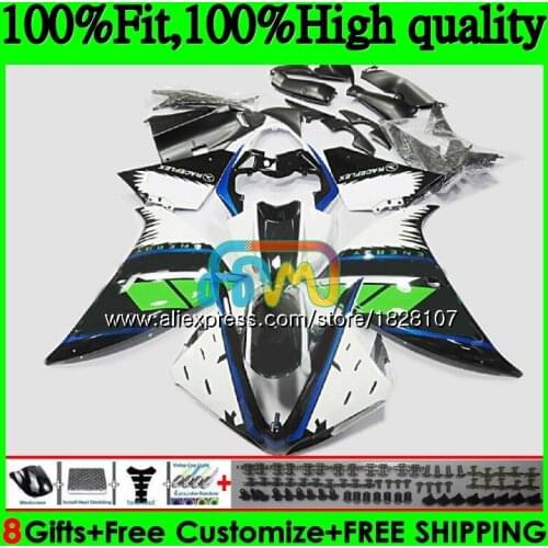 Green white OEM Injection For YAMAHA YZF 1000 R 1 YZFR1 13 14 124BS.59 YZF-1000 YZF R1 1000CC YZF1000 YZF-R1 2013 2014 Fairing